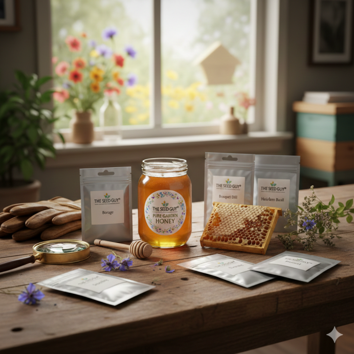 6 Variety "Buzz & Bloom" Bee-Friendly Heirloom Seed Package