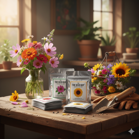 8 Variety Heirloom Flower Seed Package